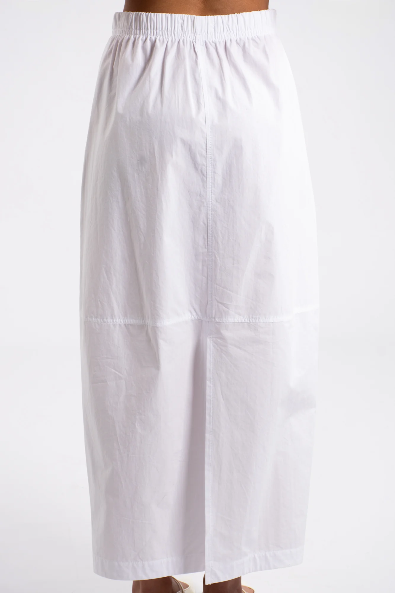 Cotton Midi Barrel Skirt - Image 3