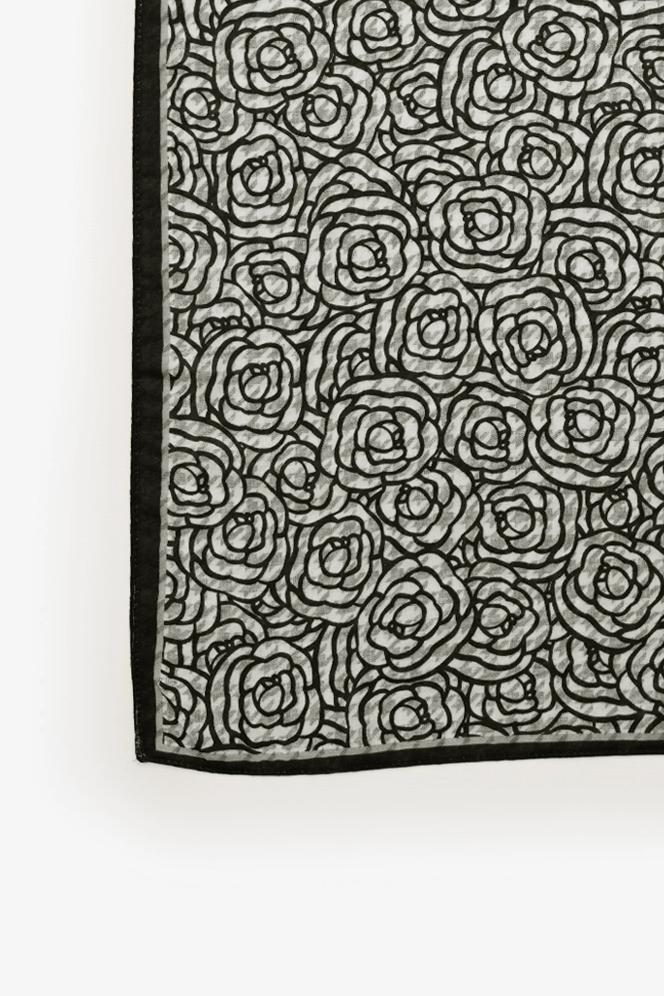 Rose Weave Neckerchief - Black - Image 3