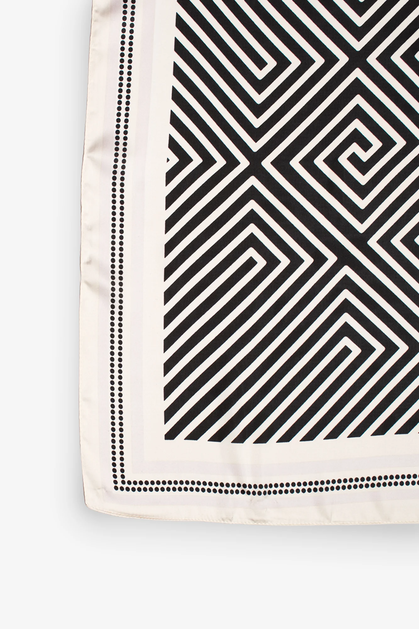 Silk Touch Geometric Neckerchief - Image 2