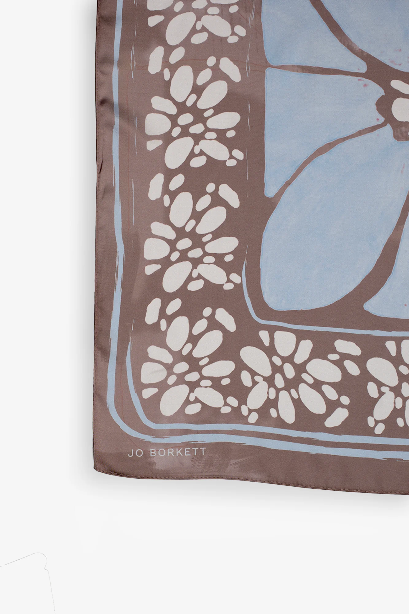Silk Touch Magnolia Neckerchief - Brown - Image 2