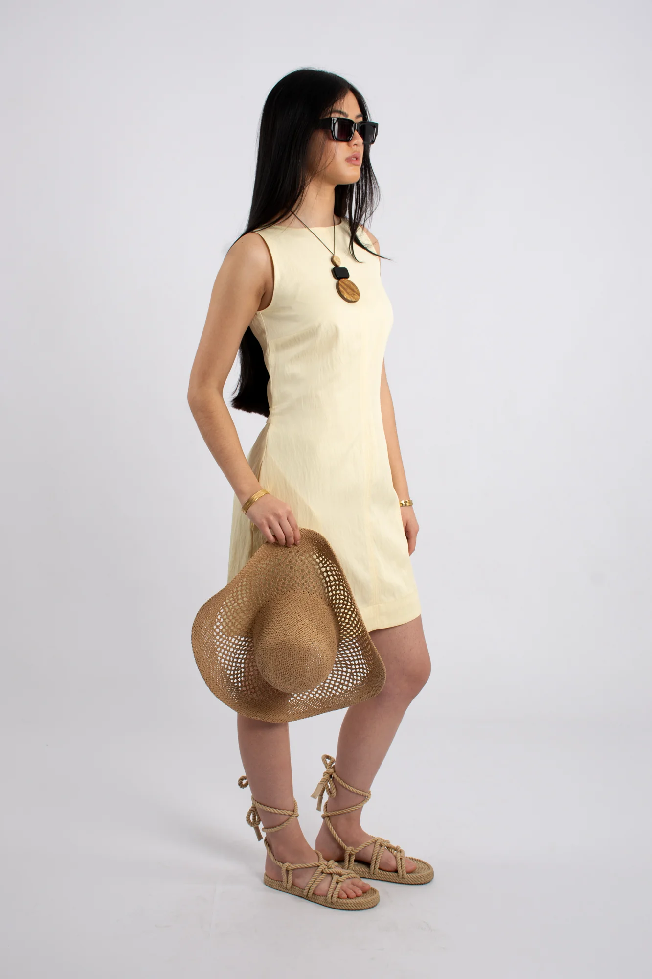 Sleeveless Belted Back Mini Dress - Image 3