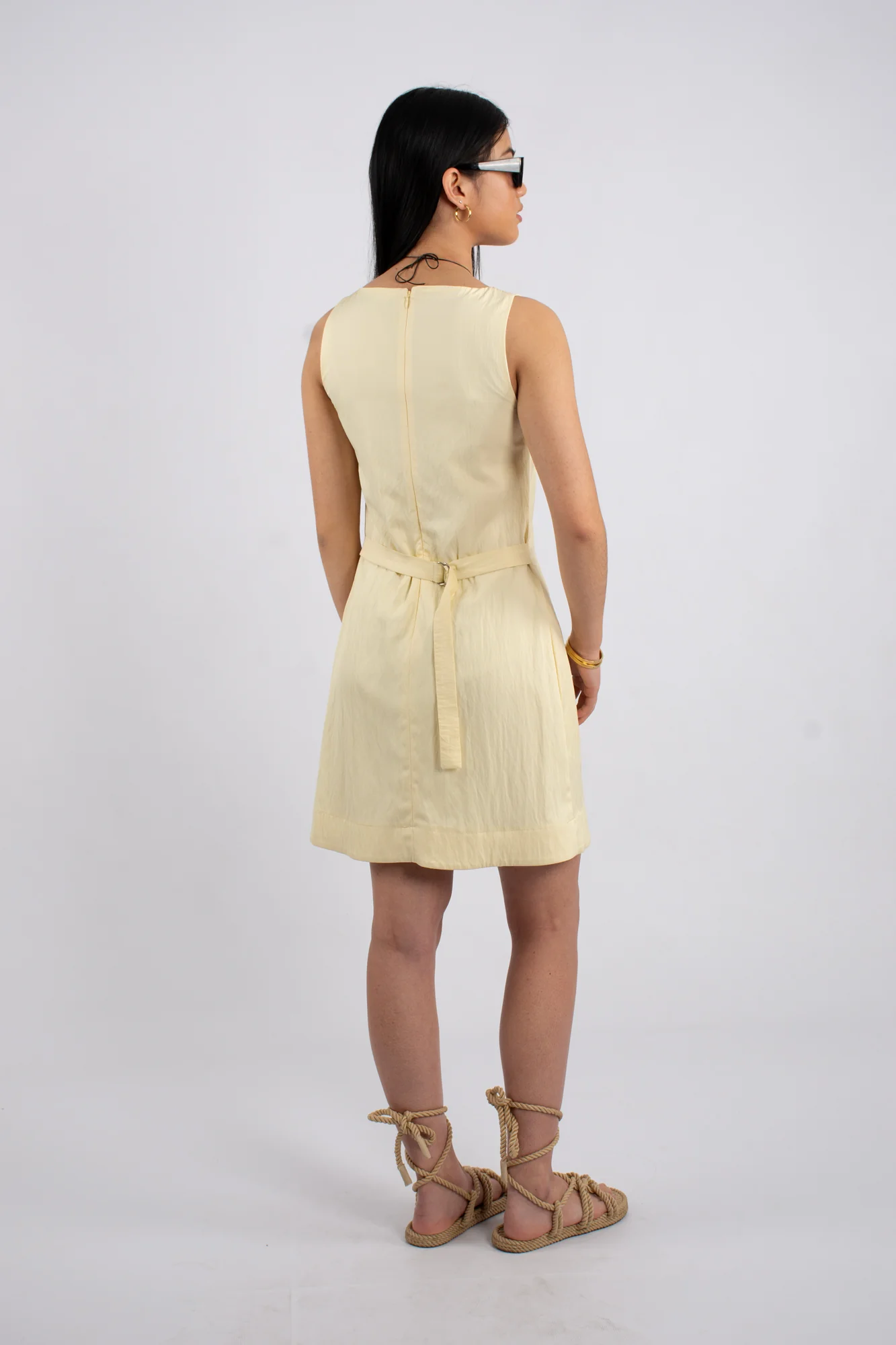Sleeveless Belted Back Mini Dress - Image 5