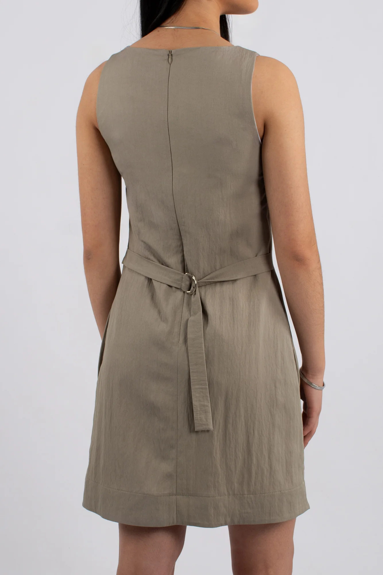 Sleeveless Belted Back Mini Dress - Image 8
