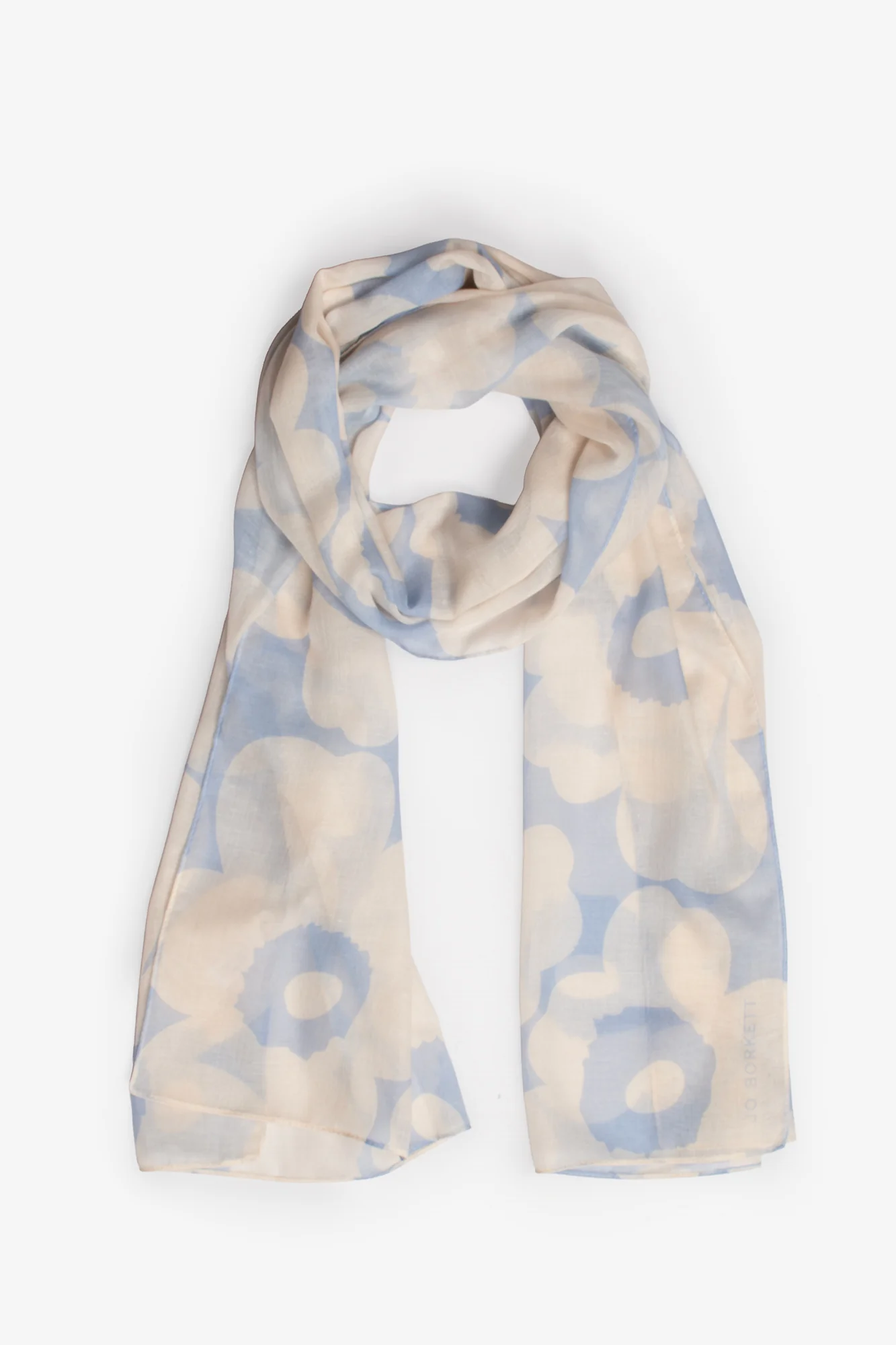 Voile Monotone Flowers - Cream - Image 3
